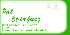 pal czirfusz business card